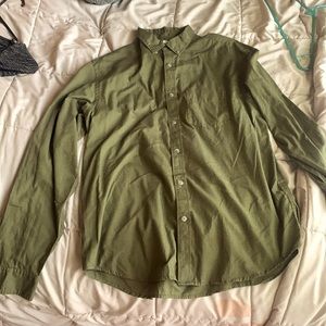 Green Old Navy Button Up Long Sleeve